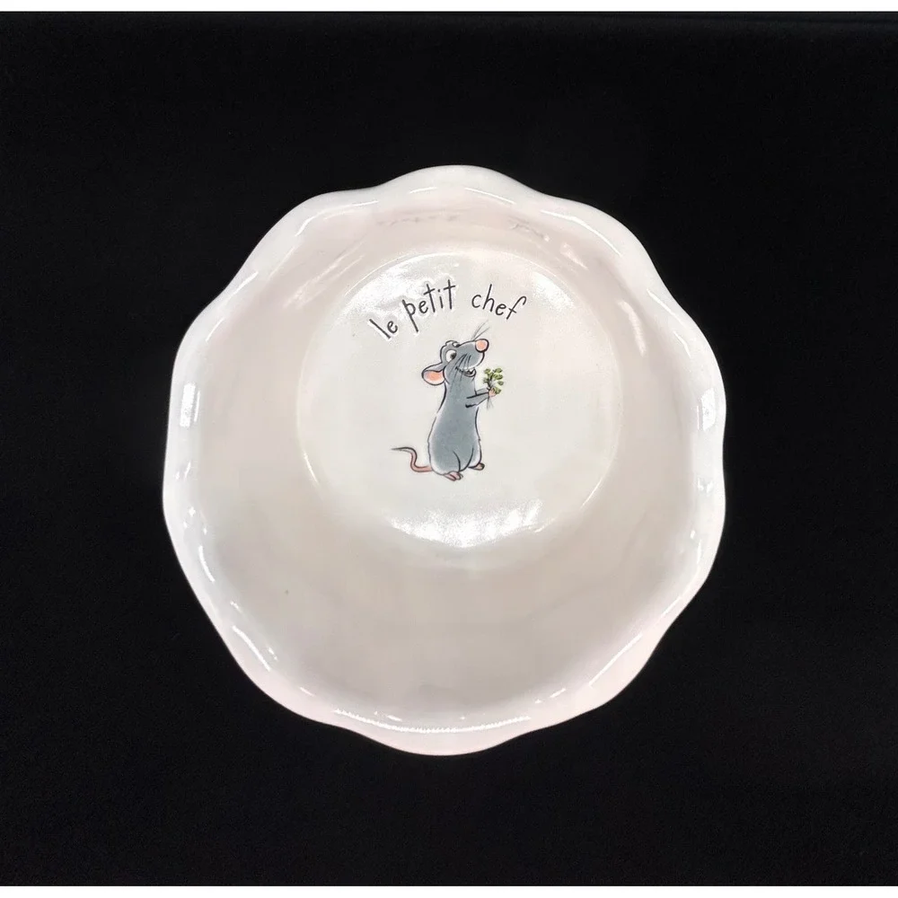 Rae Dunn Disney Pixar Ratatouille Remy Le Petit Chef Scalloped Ramekin Baker
